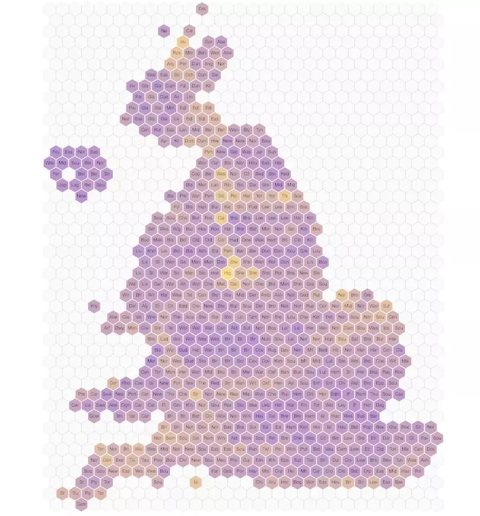 Hex map showing signatures for banning grouse hunting.