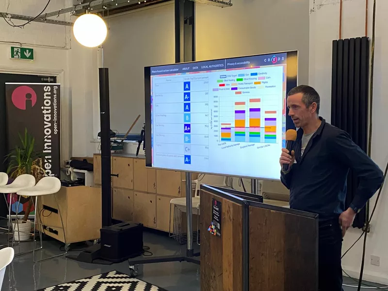 Team 2 presenting at the Net Zero Hack day.