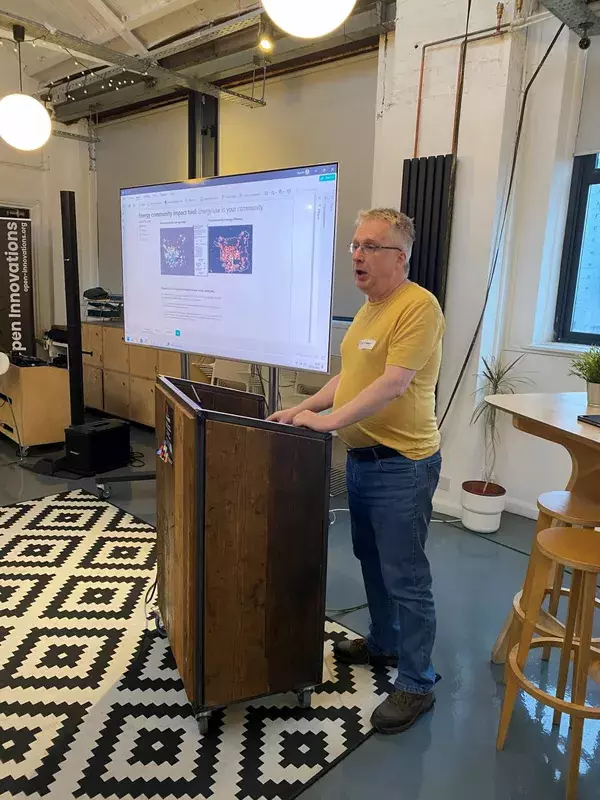 Team presenting at the Net Zero Hack day.